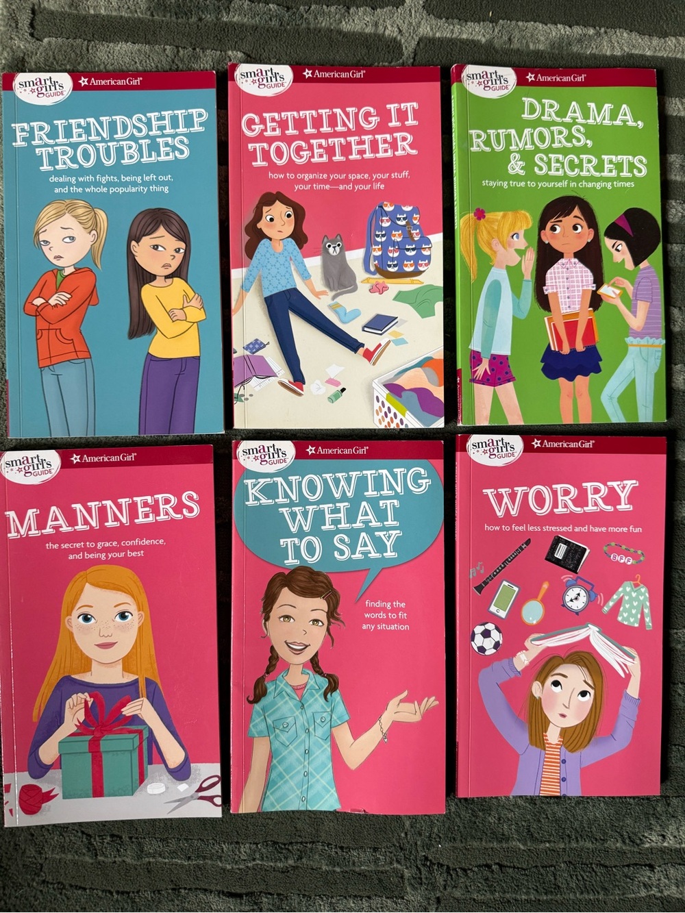 American Girl Smart Girl’s Guide Book Set of 6 with bonus The Feelings Book